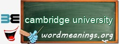 WordMeaning blackboard for cambridge university